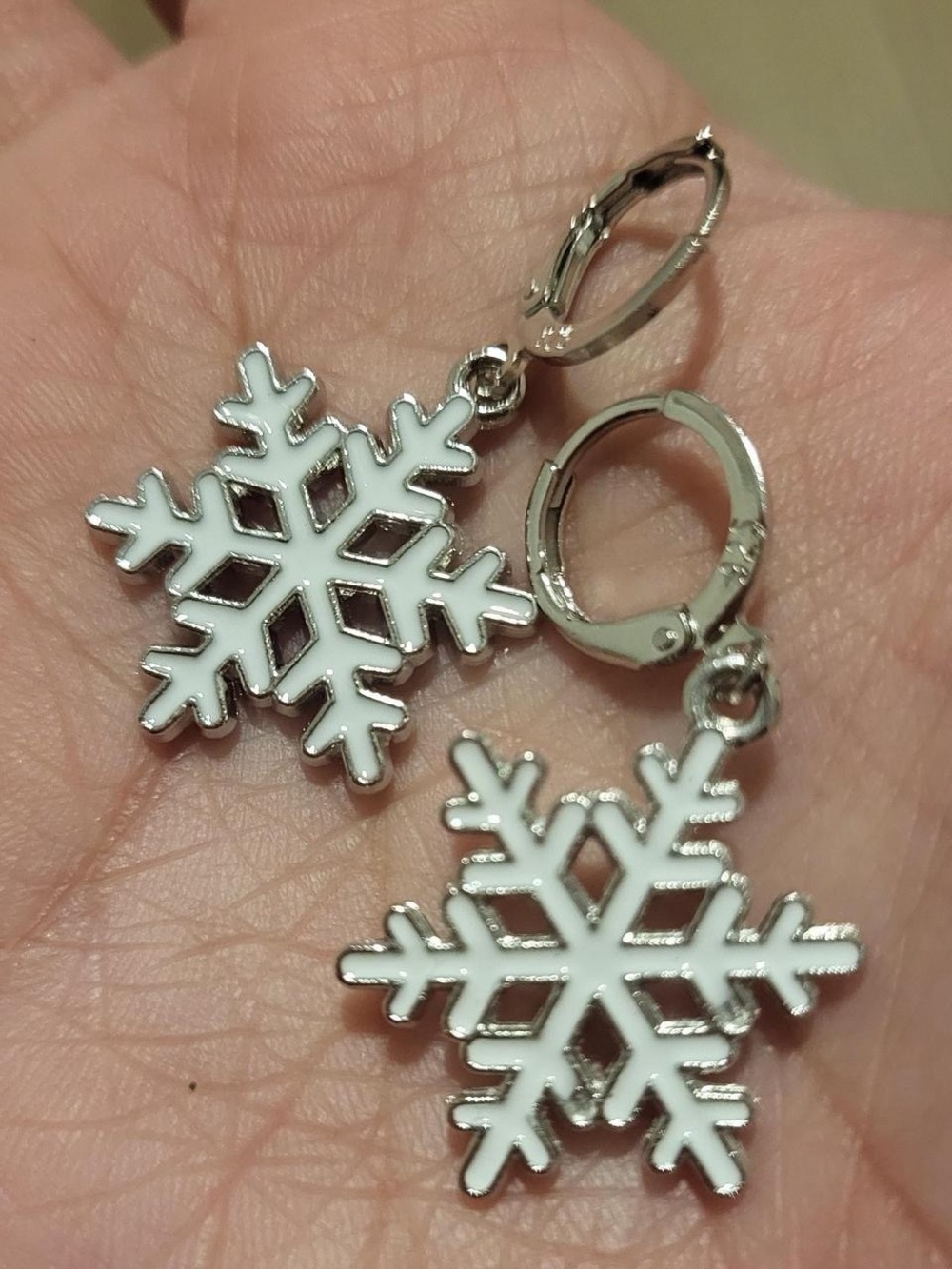 Snowflake Drop Earrings -